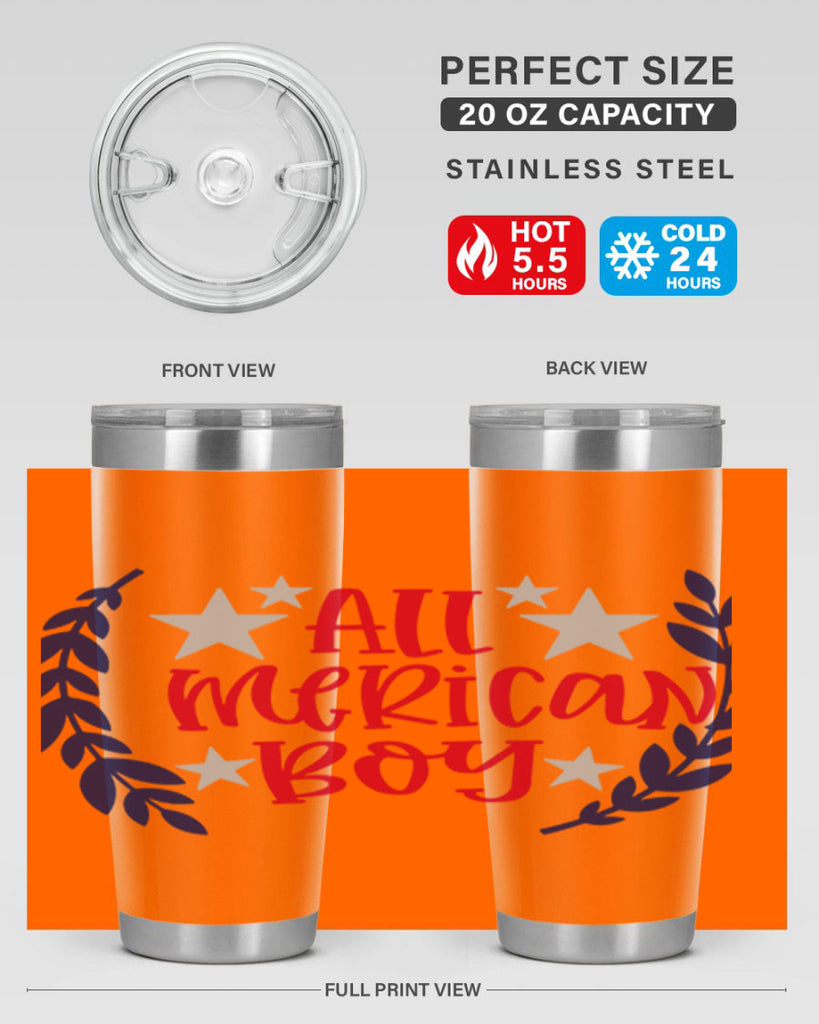 All Merican Boy Style 143#- Fourt Of July- Tumbler