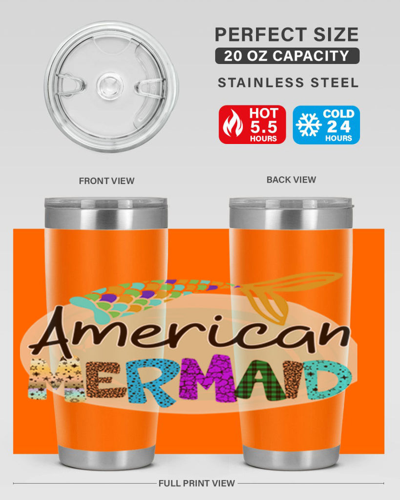 American Mermaid 14#- mermaid- Tumbler
