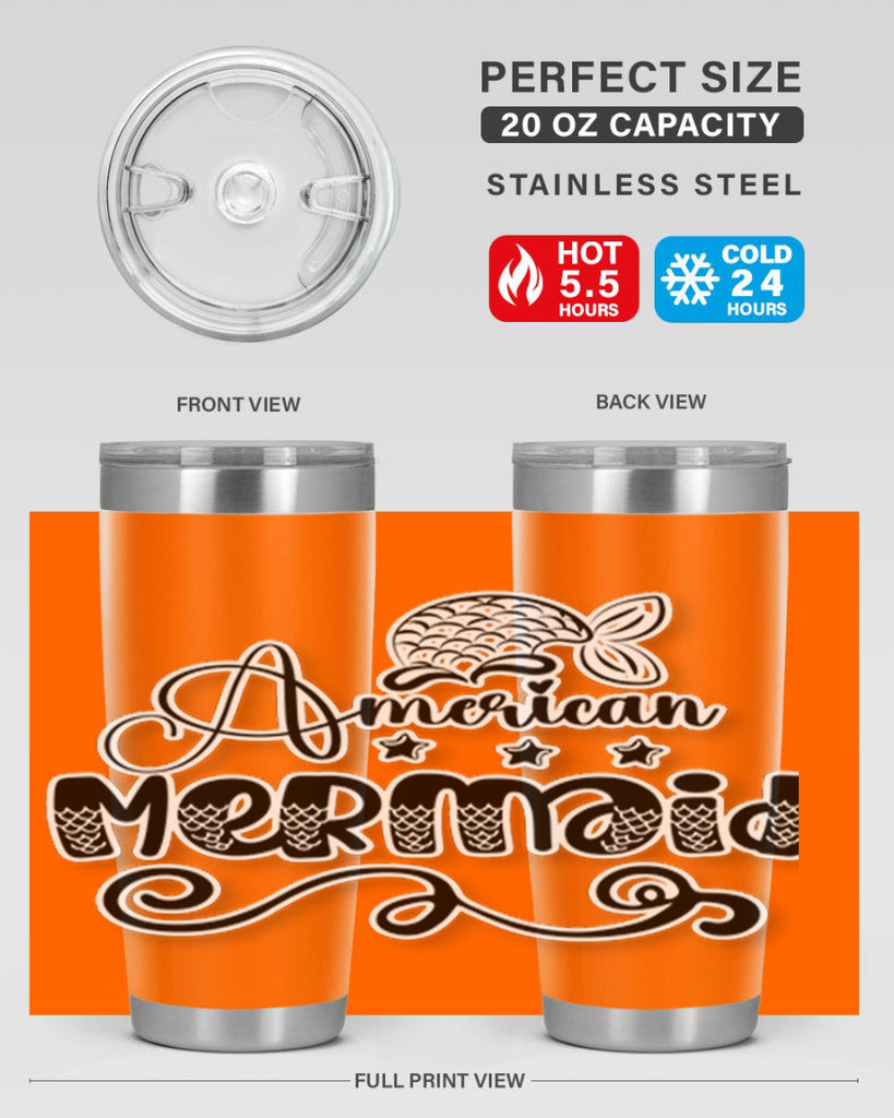 American Mermaid 15#- mermaid- Tumbler
