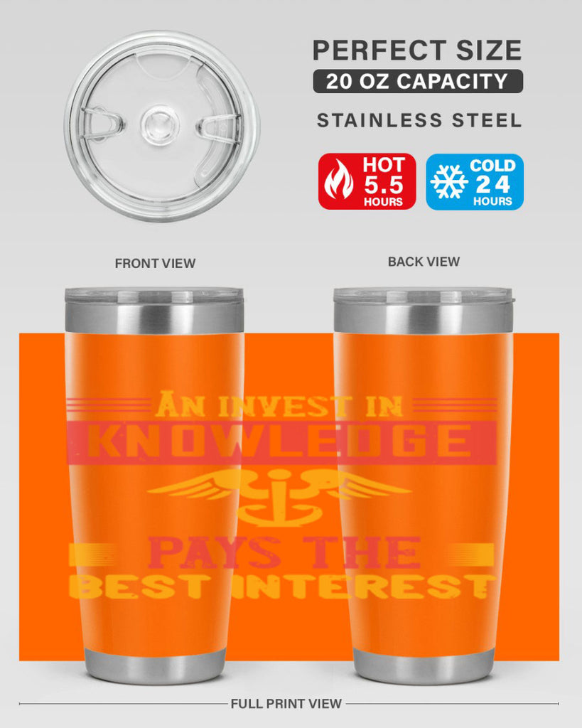 An invest in knowledge pays the best interest Style 228#- nurse- tumbler