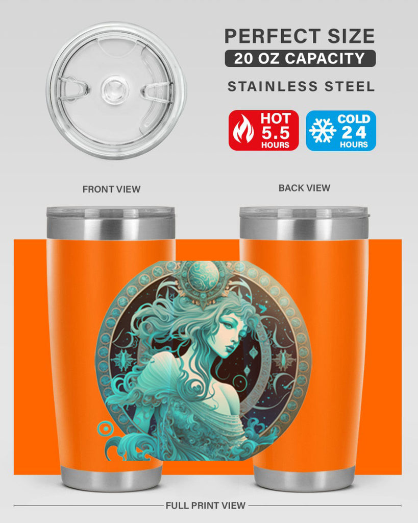 Aquarius 63#- zodiac- Tumbler