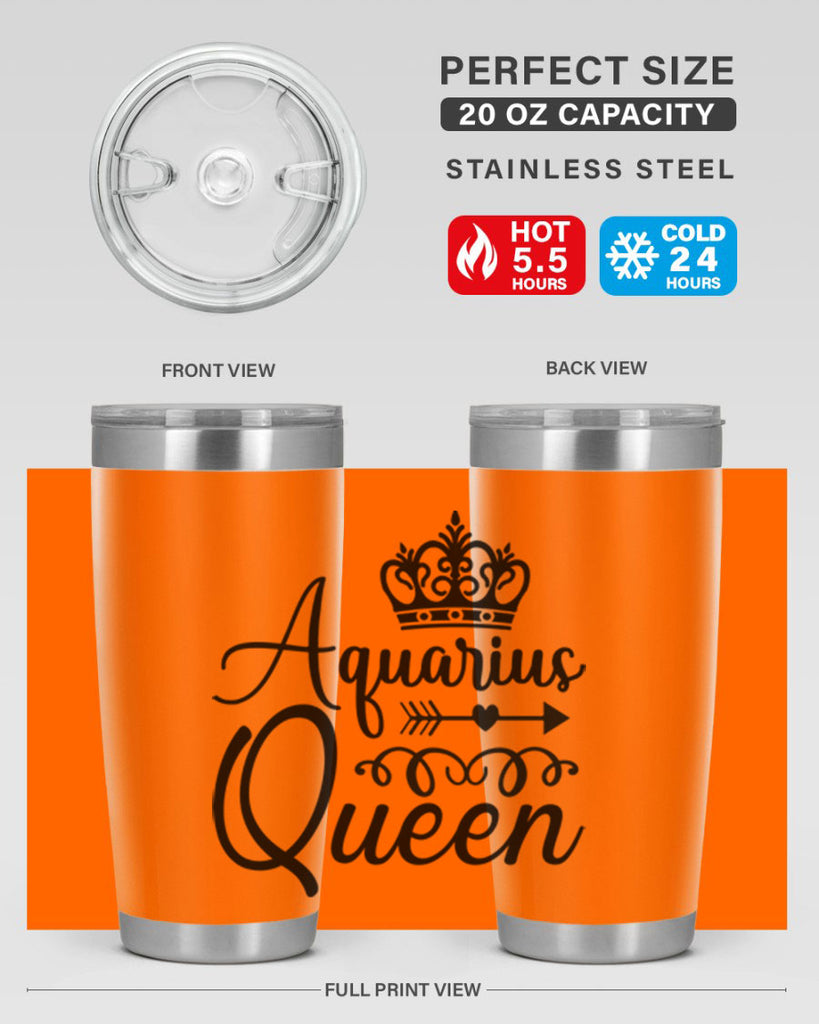 Aquarius queen 74#- zodiac- Tumbler