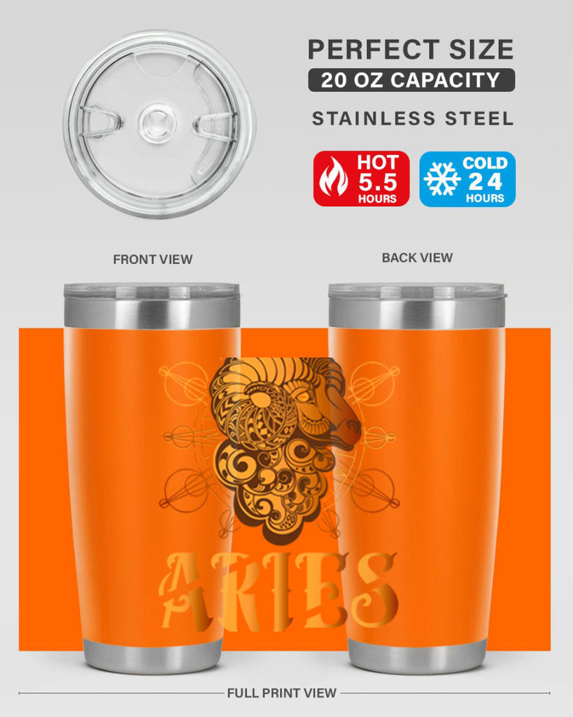 Aries 121#- zodiac- Tumbler