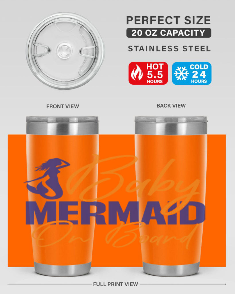 Baby Mermaid on Board 20#- mermaid- Tumbler