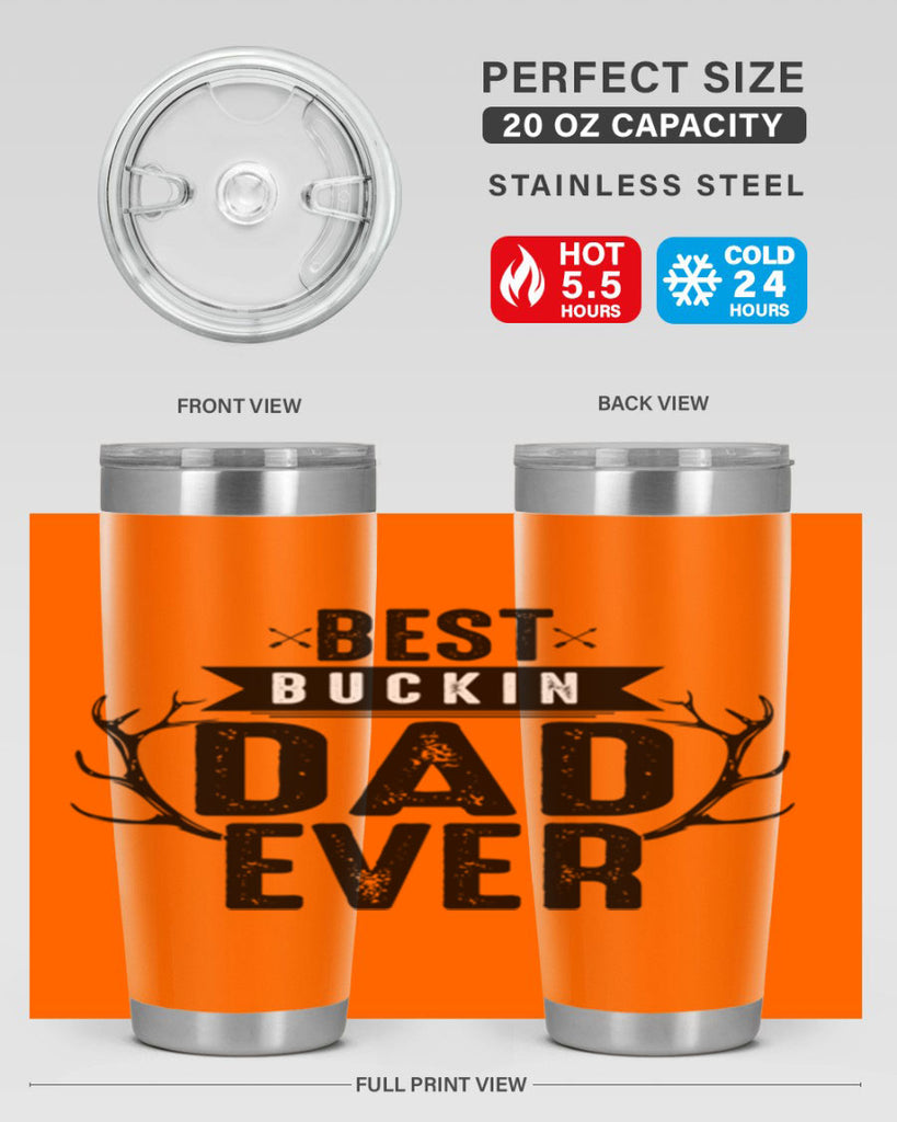 Best Buckin Dad ever 48#- dad- Tumbler