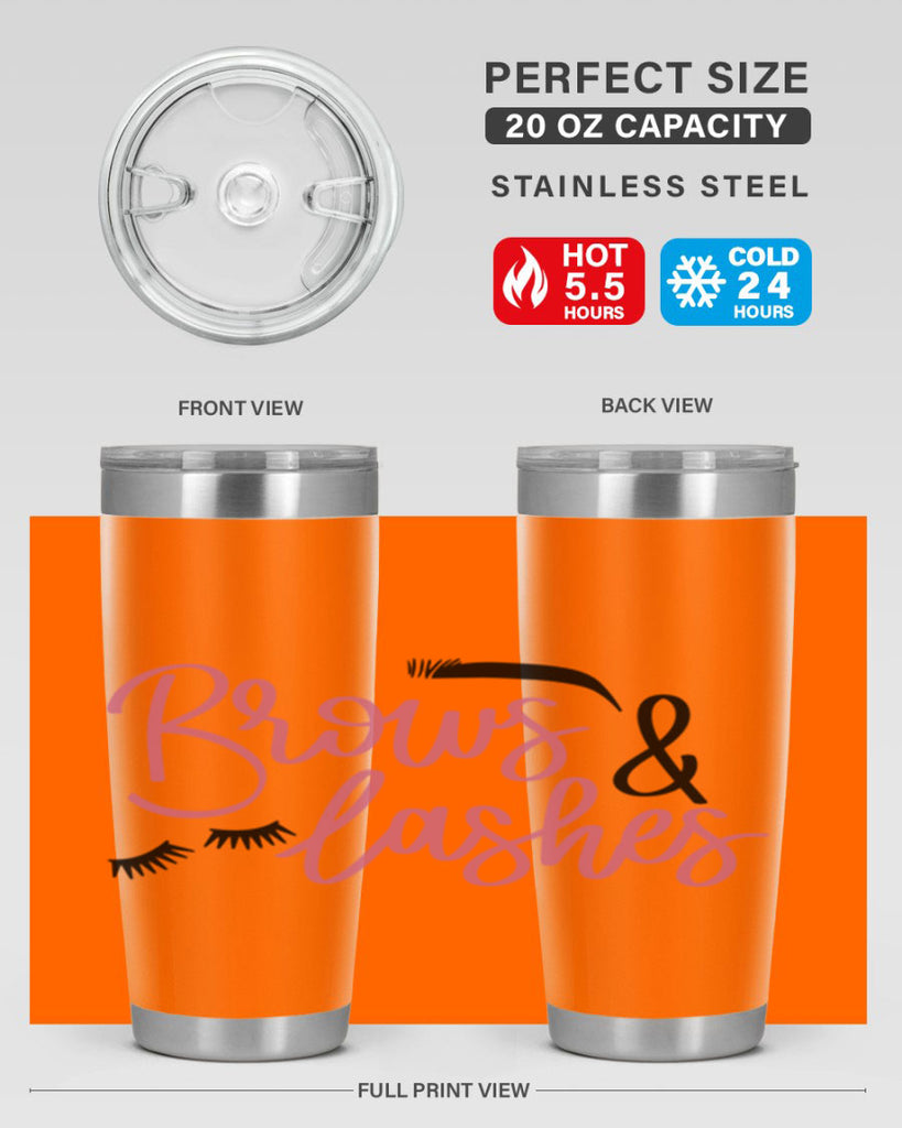 Brows Lashes Style 122#- make up- Tumbler