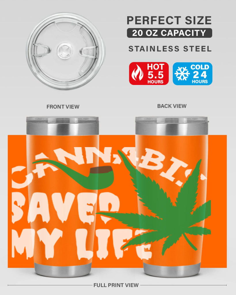 Cannabis saved my life 53#- marijuana- Tumbler