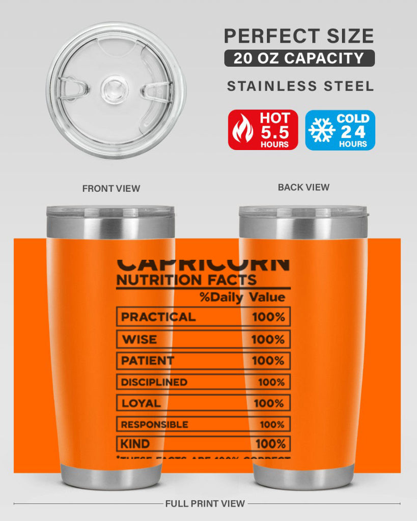 Capricorn Nutrition Facts 185#- zodiac- Tumbler