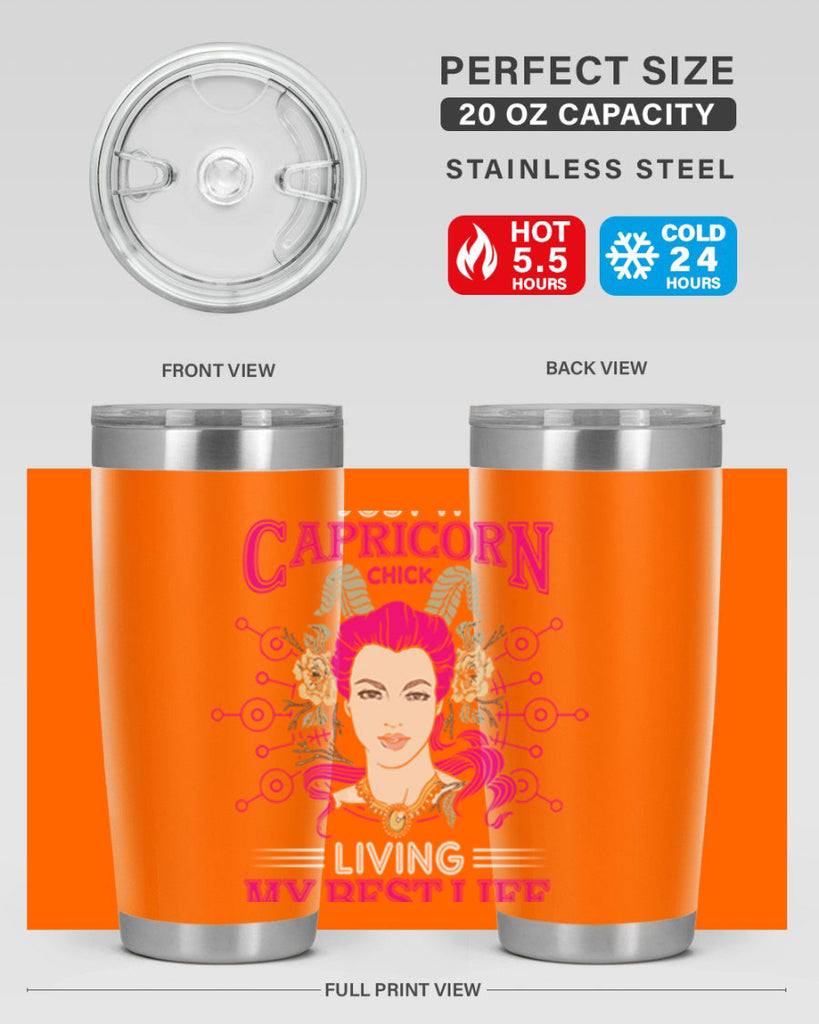 Capricorn chick 193#- zodiac- Tumbler
