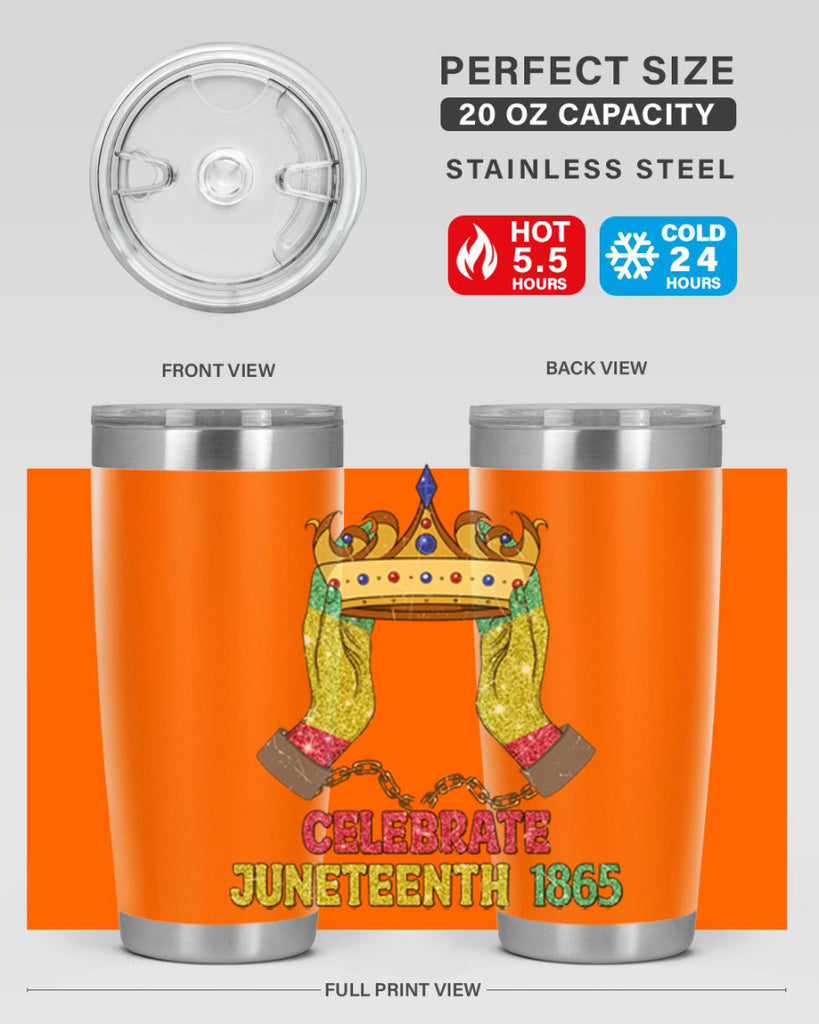 Celebrate Juneteenth 1865 Crown Designs 2#- Juneteenth- tumbler