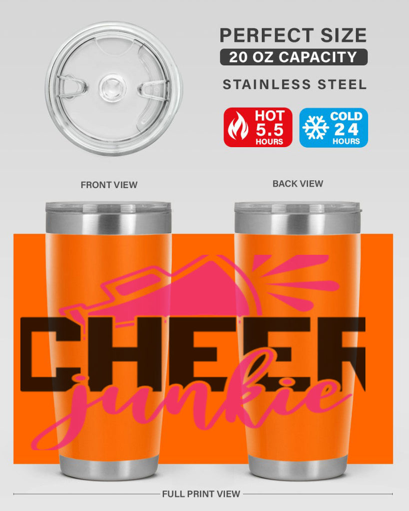 Cheer junkie 1390#- cheer- Tumbler