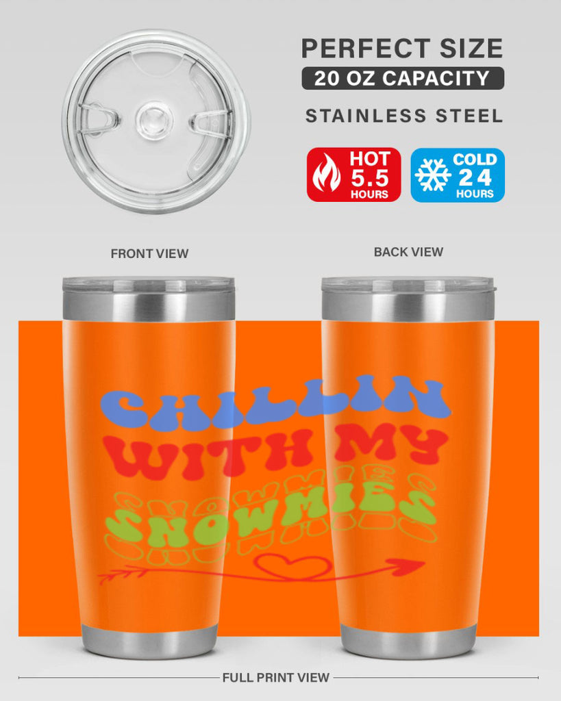 Chillin with my snowmies 42#- winter- Tumbler