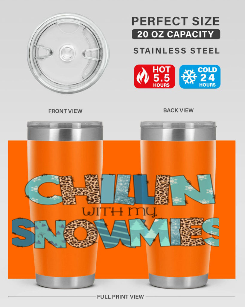 Chillin with my snowmies 43#- winter- Tumbler