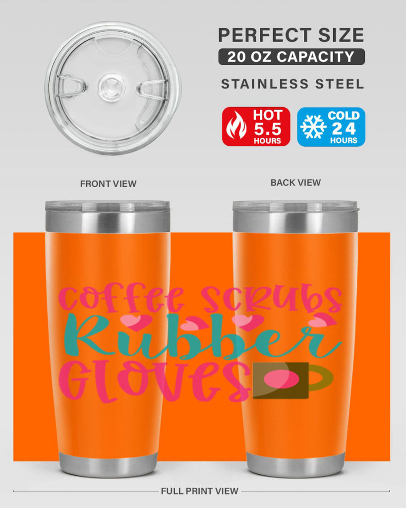 Coffee Scrubs Rubber Gloves Style 391#- nurse- tumbler