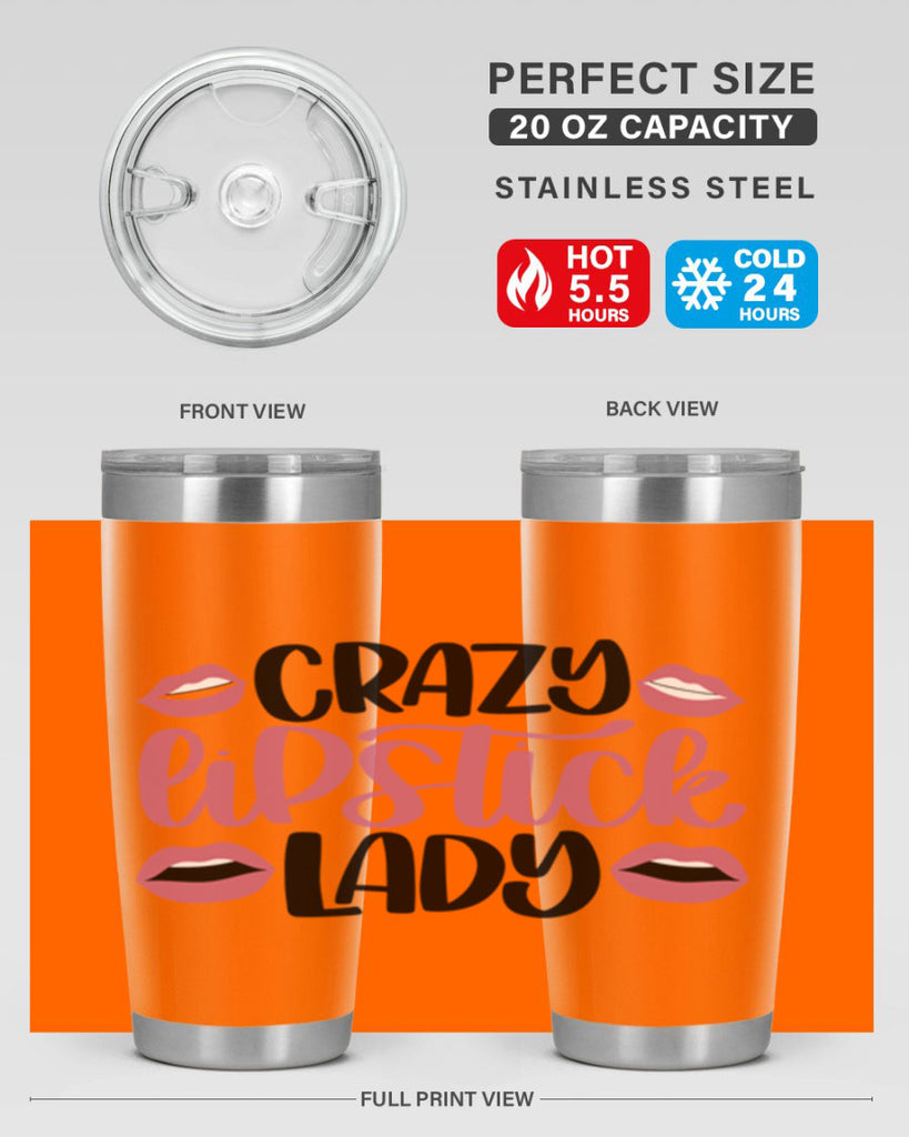 Crazy Lipstick Lady Style 107#- make up- Tumbler