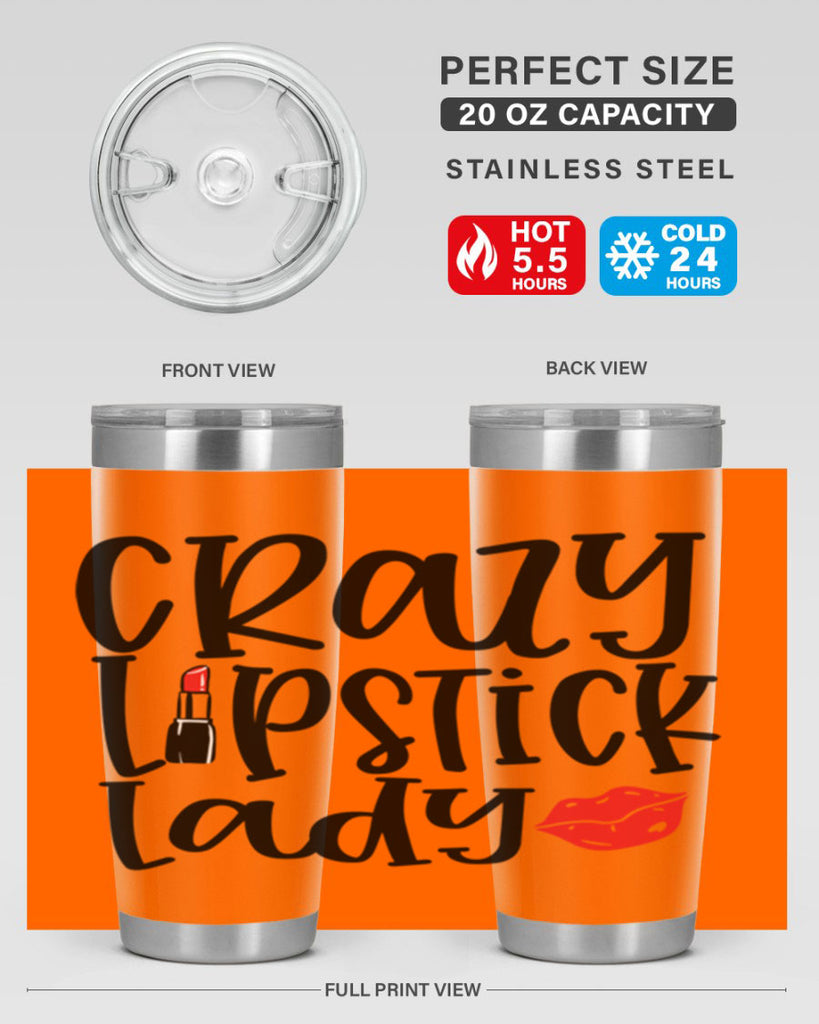 Crazy Lipstick Lady Style 240#- make up- Tumbler