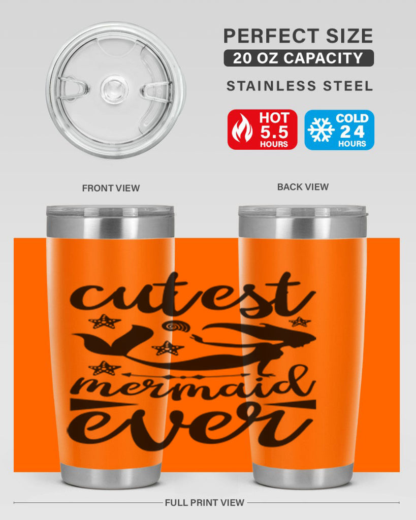 Cutest mermaid ever design 103#- mermaid- Tumbler