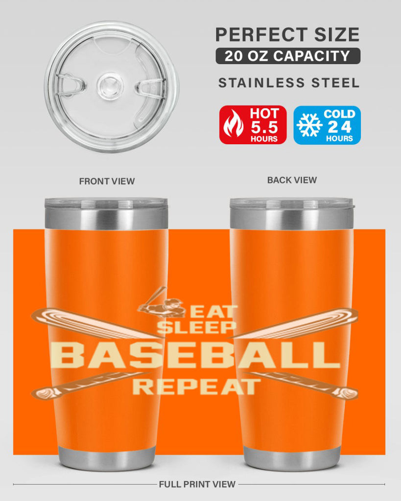 Eat 1285#- baseball- Tumbler