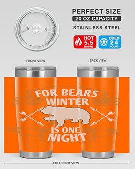 For bears, winter is one night 53#- Bears- Tumbler
