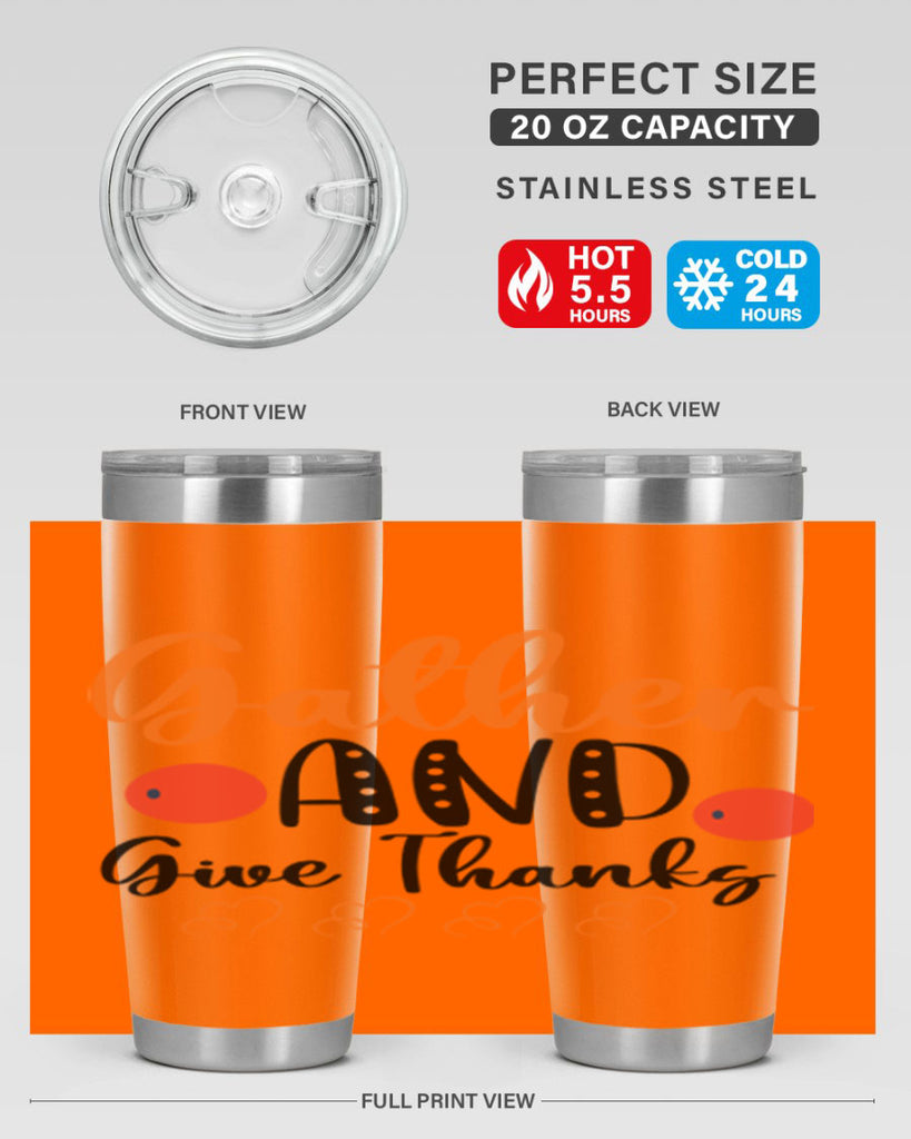 Gather And Give Thanks 188#- fall- Tumbler