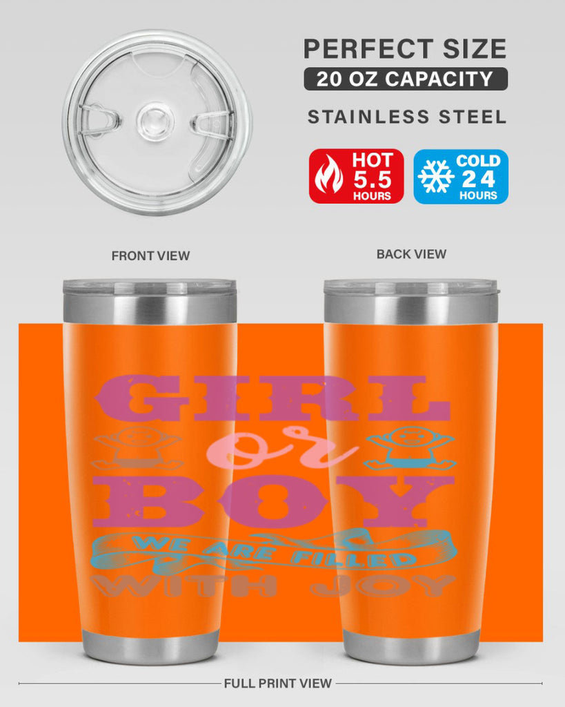 Girl or boy we are filled with joy Style 38#- baby shower- tumbler