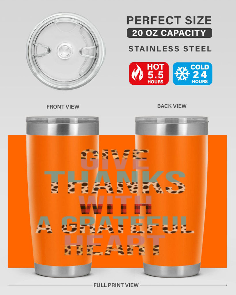 Give thanks with a grateful heart 195#- fall- Tumbler