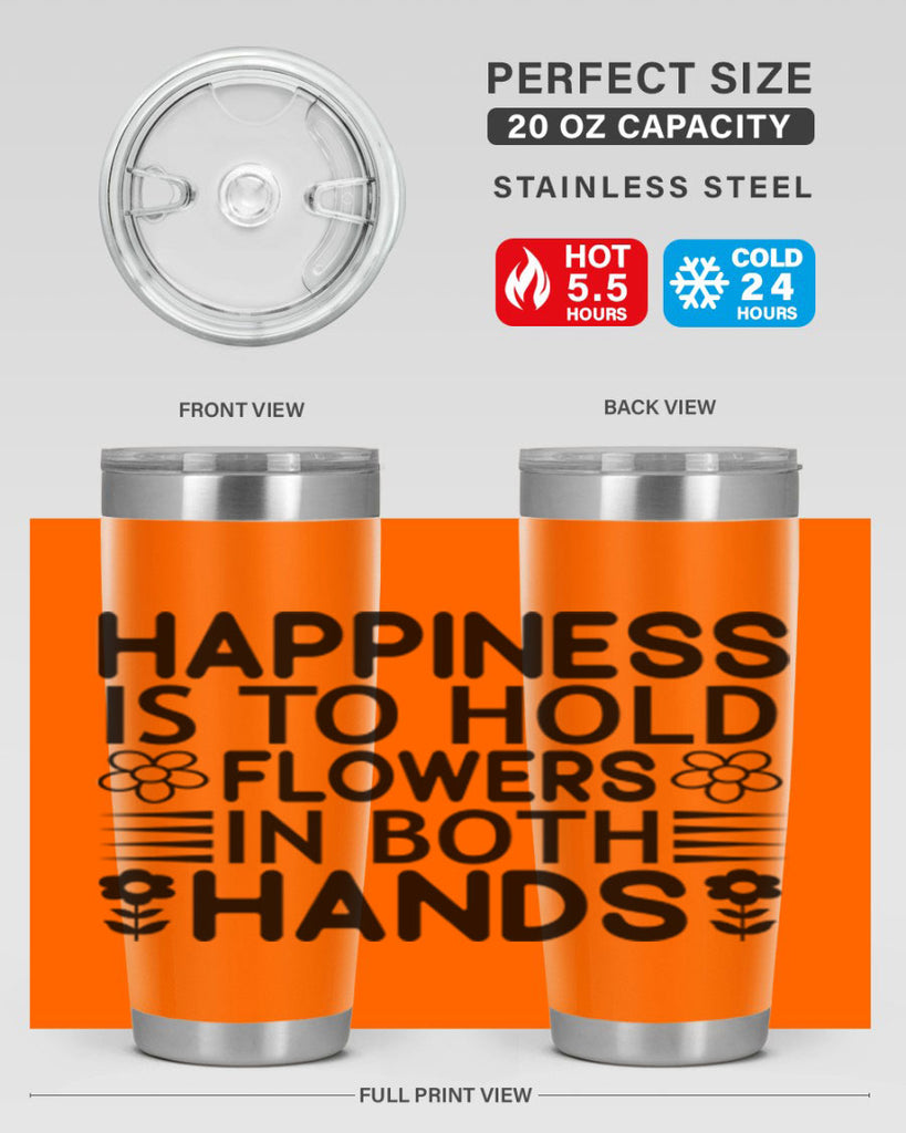 Happiness is to hold flowers 154#- spring- Tumbler