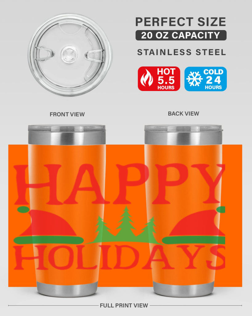 Happy Holidays 136#- winter- Tumbler
