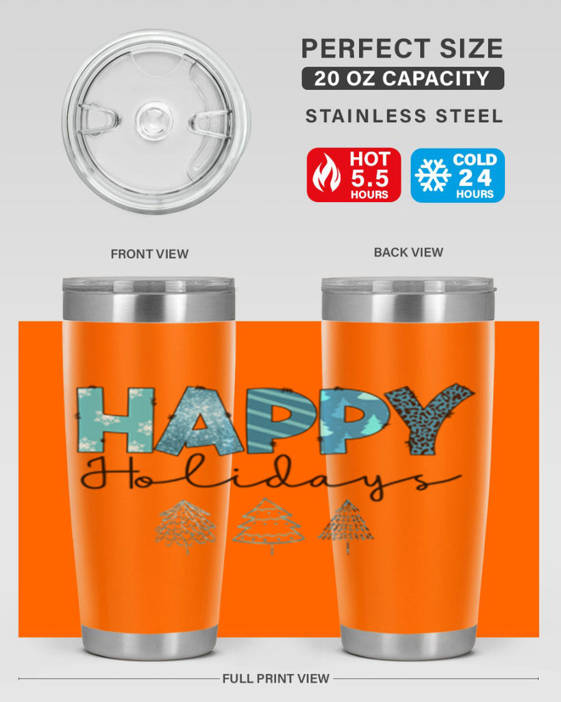 Happy Holidays 140#- winter- Tumbler