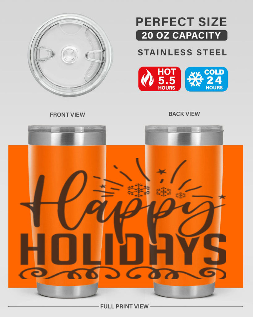 Happy holidays 137#- winter- Tumbler