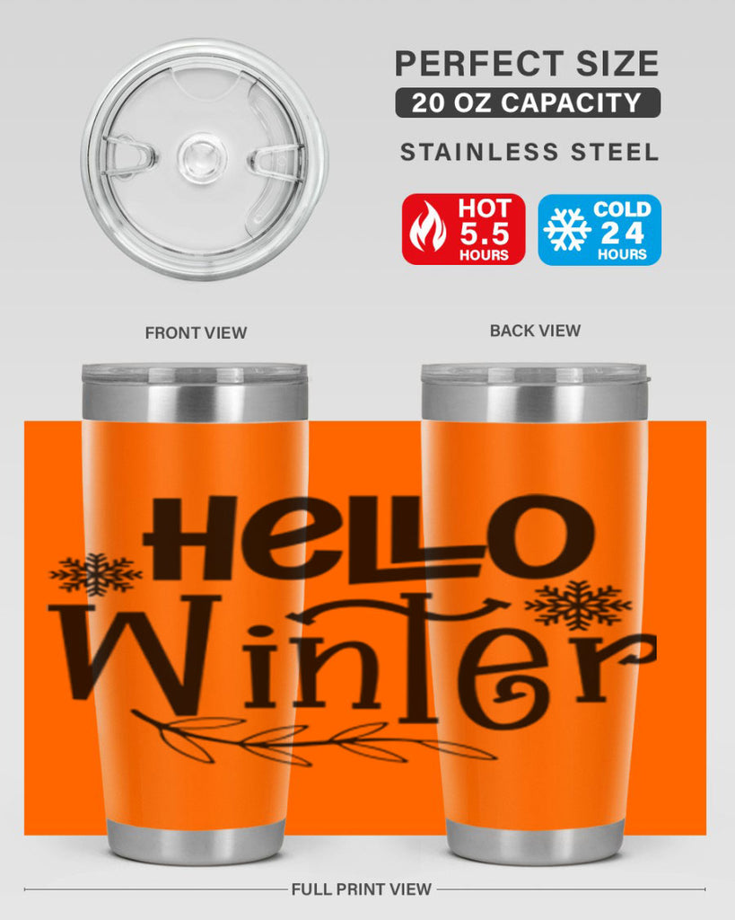 Hello Winter 168#- winter- Tumbler
