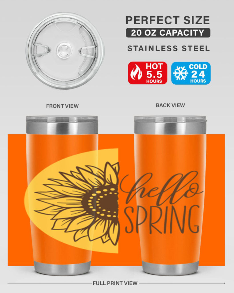 Hello spring half sunflower199#- spring- Tumbler