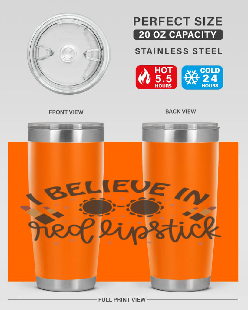 I Believe In Red Lipstick 105#- fashion- Cotton Tank