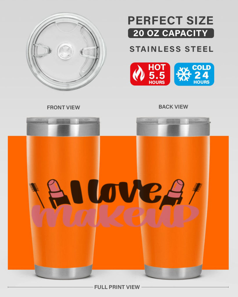 I Love Makeup Style 80#- make up- Tumbler