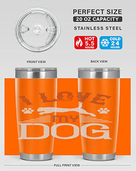 I Love My Dog Style 189#- dog- Tumbler
