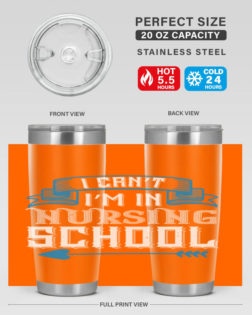 I can’t i’m in nursing school Style 331#- nurse- tumbler