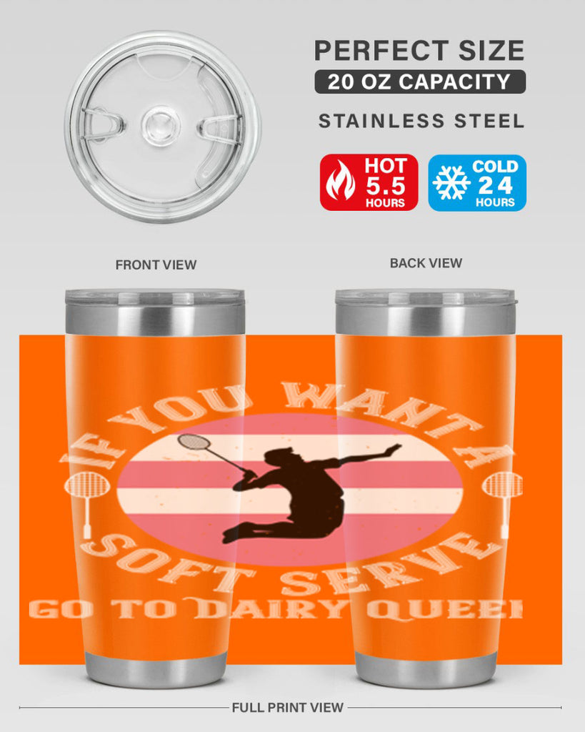 If you want a soft serve go to Dairy Queen 2064#- badminton- Tumbler