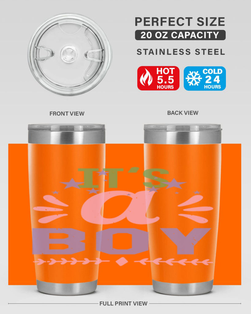 Its a boy Style 33#- baby shower- tumbler
