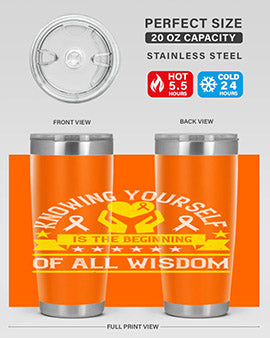 Knowing yourself is the beginning of all wisdom Style 38#- self awareness- Tumbler