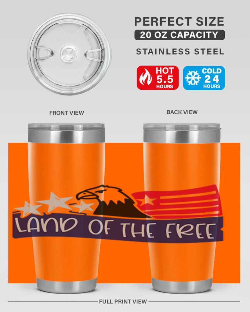 Land Of The Free Style 157#- Fourt Of July- Tumbler