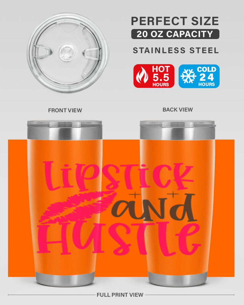 Lipstick and Hustle design Style 230#- make up- Tumbler