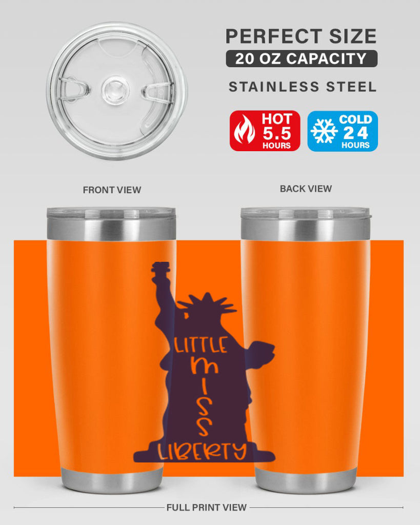 Little Miss Liberty Style 163#- Fourt Of July- Tumbler