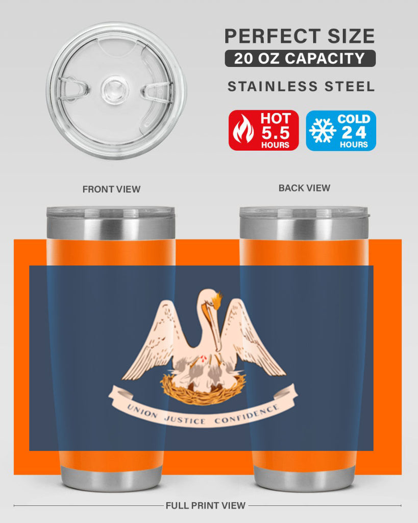 Louisiana 34#- Us Flags- Tumbler