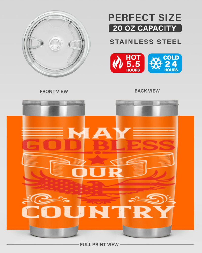May God bless our country Style 133#- Fourt Of July- Tumbler