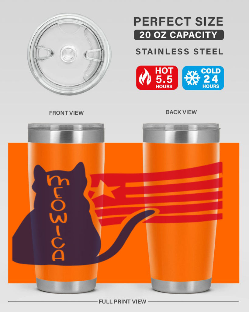 Meowica Style 166#- Fourt Of July- Tumbler