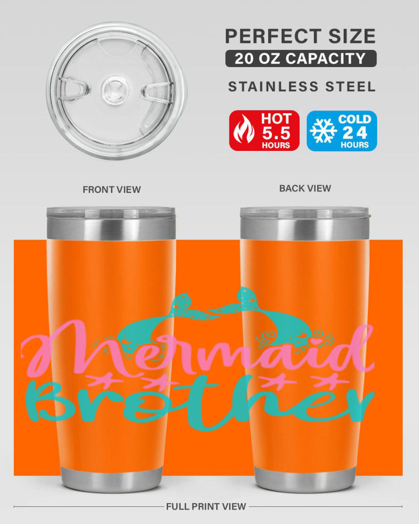 Mermaid Brother 354#- mermaid- Tumbler
