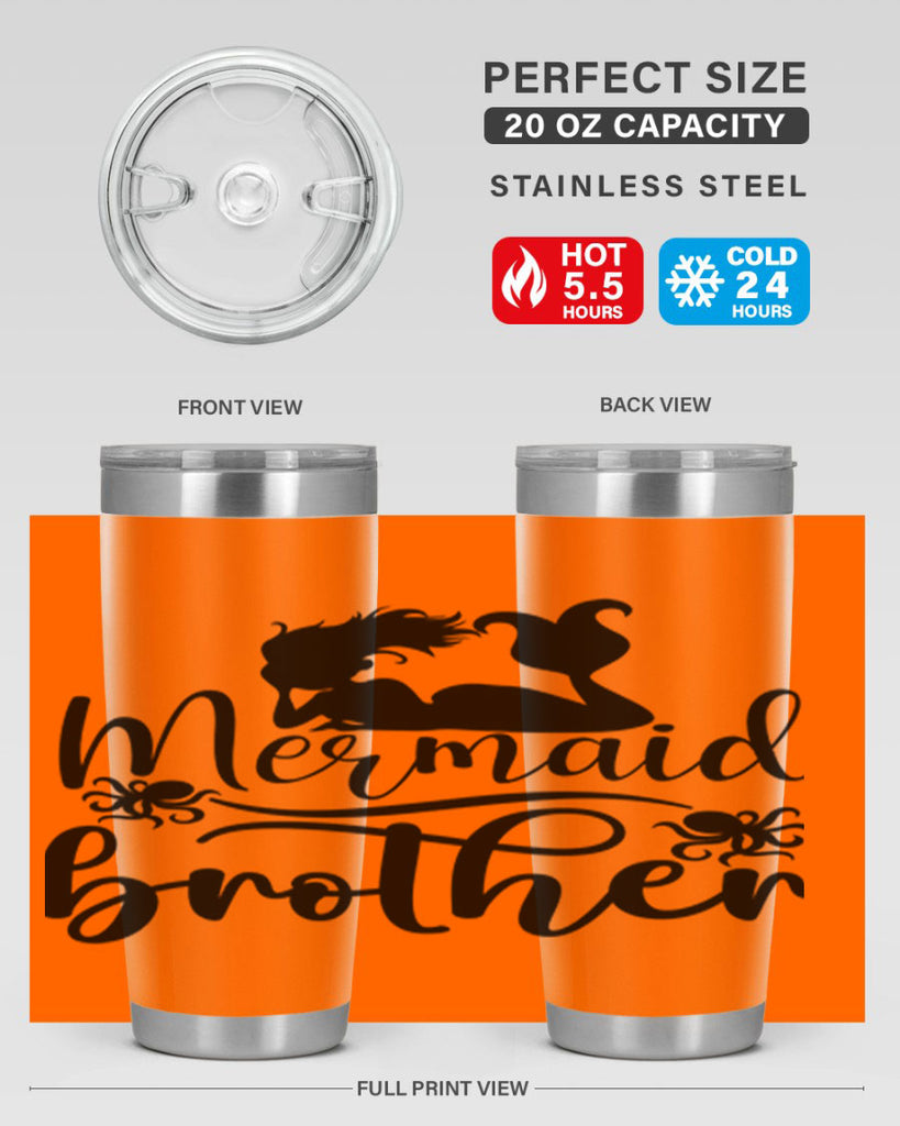 Mermaid Brother 355#- mermaid- Tumbler