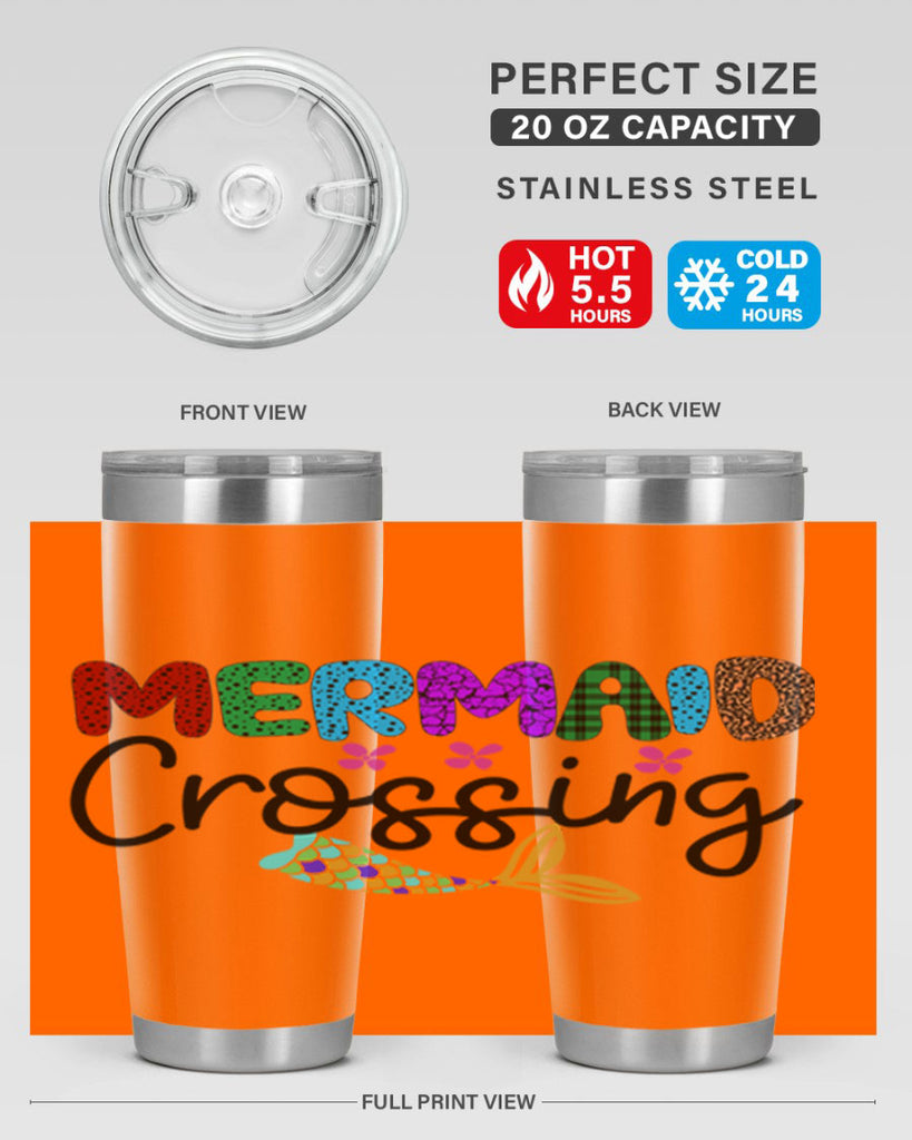 Mermaid Crossing 399#- mermaid- Tumbler