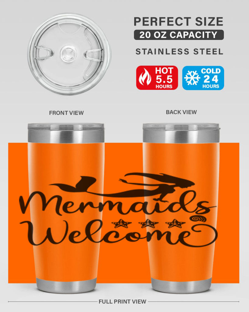 Mermaids welcome design 501#- mermaid- Tumbler