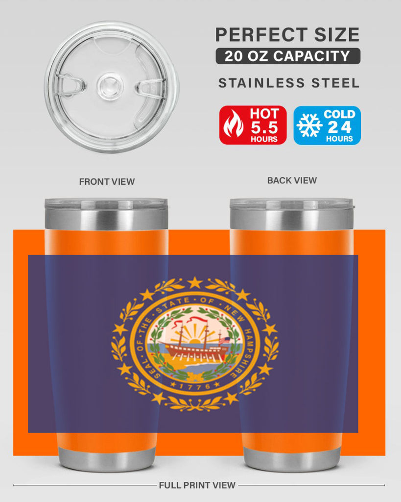 New Hampshire 23#- Us Flags- Tumbler